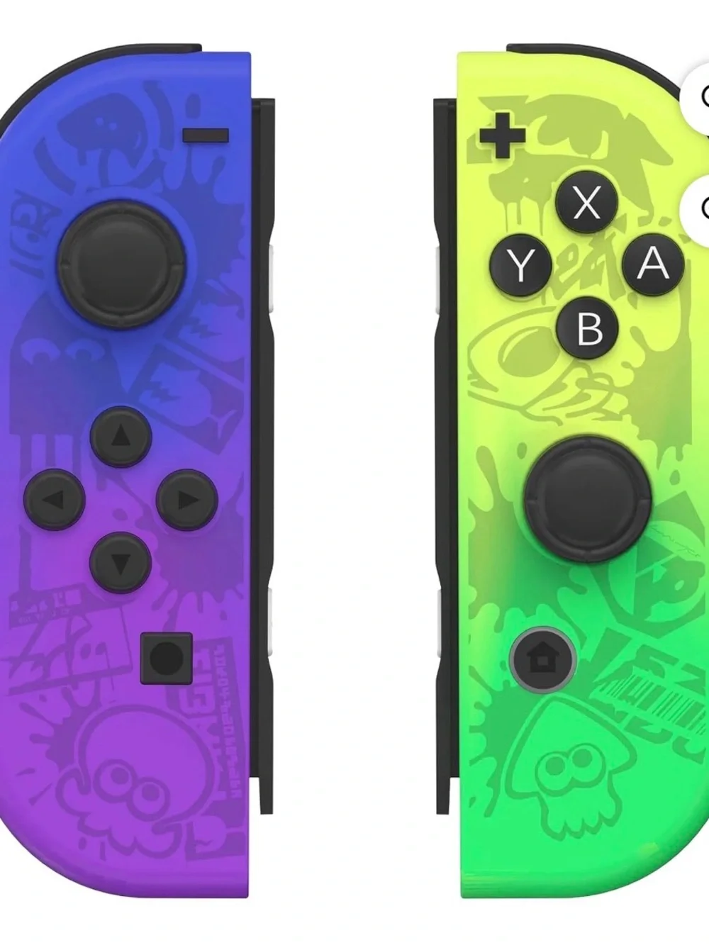 Nintendo Compatible Neon Purple & Lime Green Wireless Game Controllers